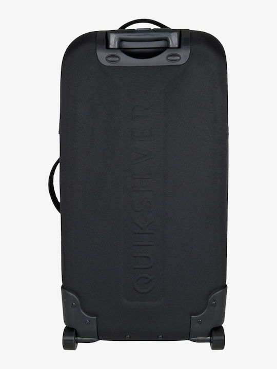Quiksilver Check In Lug Mare Valiză De Călătorie Textilă Neagră Cu 2 Roți Înălțime 80 Cm
