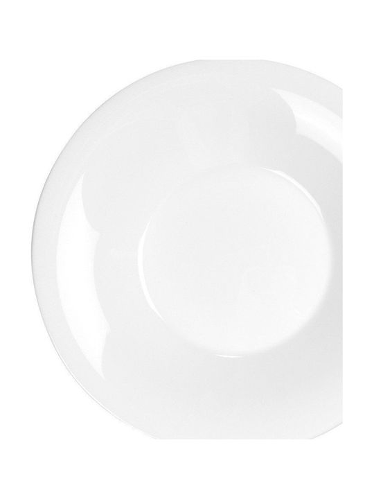 Vilde Farfurie Adâncă Din Sticlă Albă 21.5cm 6 Bucăți