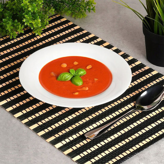 Vilde Πιάτο Βαθύ Γυάλινο Λευκό με Διάμετρο 21.5cm 6τμχ