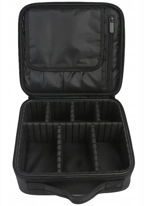 Geantă Organizator Cosmetică De Călătorie Zola Compartimente Reglabile Fermuar Mâner 23 X 26 X 10 Cm Neagră