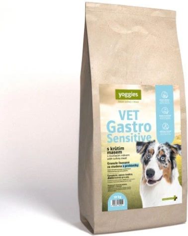 Dry Dog Food Vet Gastro Sensitive Turkey & Probiotics Cold Pressed Yoggies Normal 10 Kg