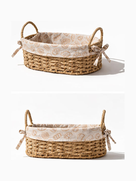Kaemingk Fabric Bread Basket 20x30x15cm