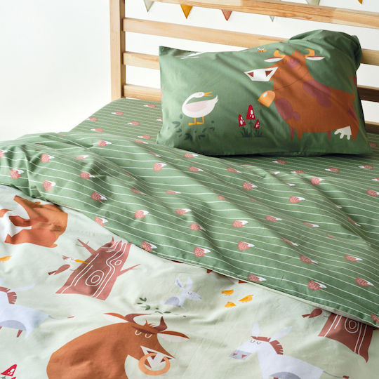 Kentia Semi Double Set Fang Green 190x270cm