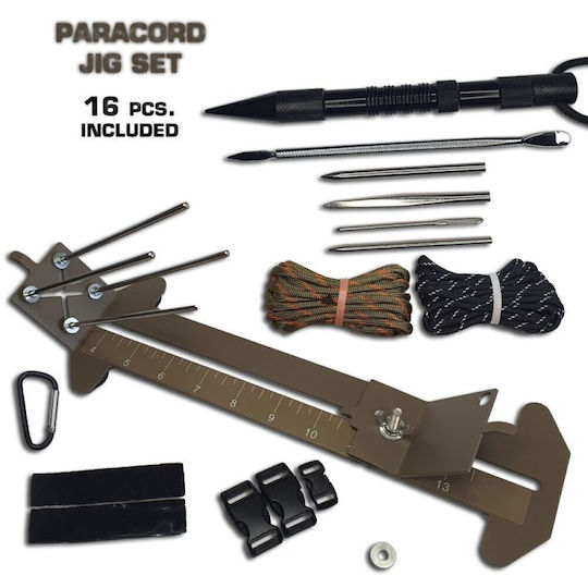 Paracord Jig Paracord Weaving Tool Set Khaki Type Set Set 16pcs
