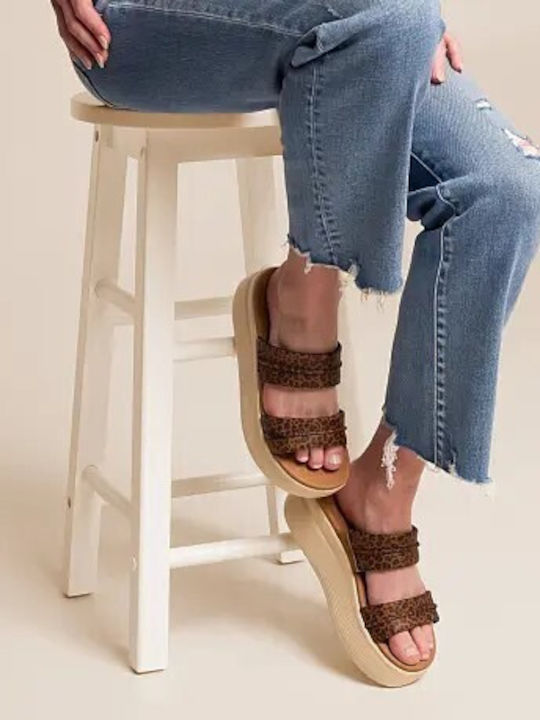 Platforme Dama Tip Slip On Tabac Maro