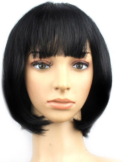 Party Cosplay Headwear Straight Short Pet Wigs Female Black