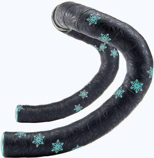 Supacaz Super Sticky Kush Galaxy Celeste Print Handlebar Tape Celeste Plugs