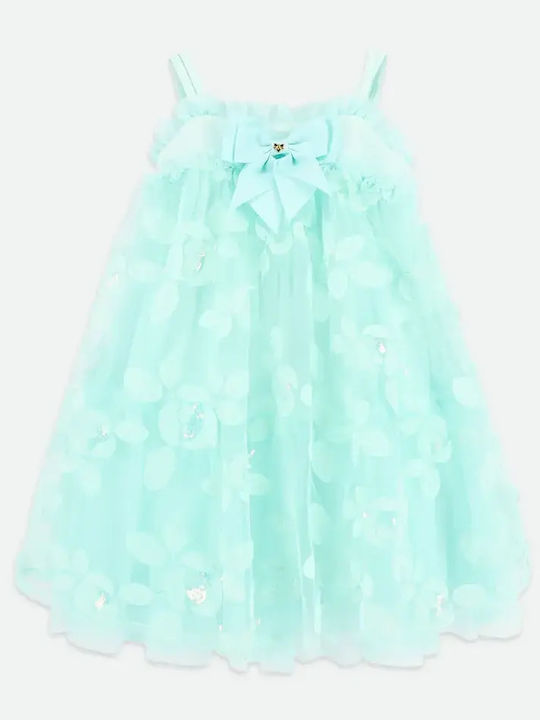 Rochie Fetiță Fără Mâneci Verde