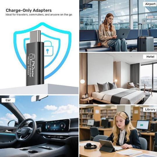 Unitek Μετατροπέας USB-C male σε USB-C female 2τμχ A1055A