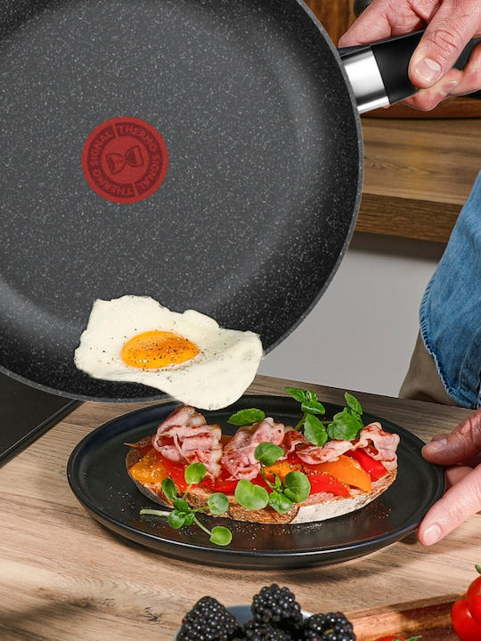 Tefal Σετ Τηγάνια από Αλουμίνιο με Αντικολλητική Επίστρωση 3τμχ