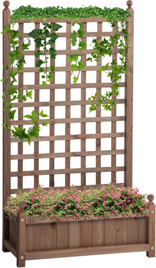 Outsunny Planter Box Wooden Brown 28x120cm.