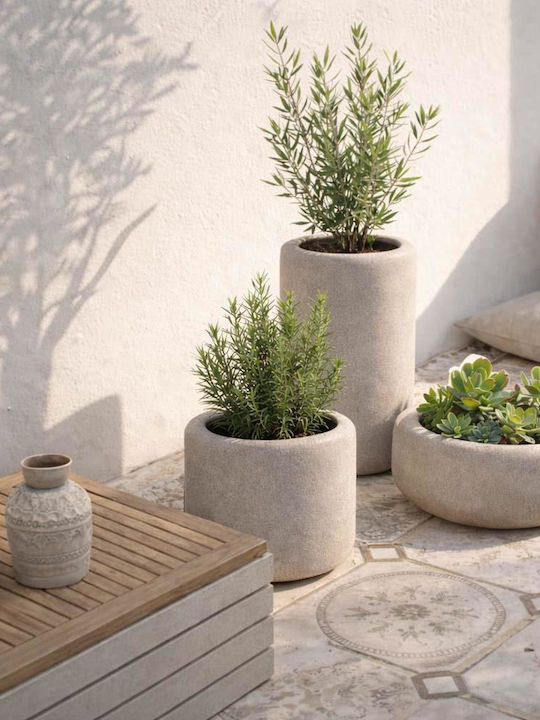 Next Plastic Beige Plant Pot 48x48x22cm