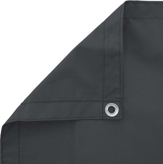 vidaXL Rectangular Porch Divider Black with PU Coating 0.9x2m