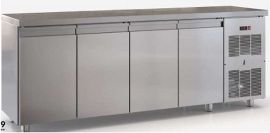 Inox Dobros Gewerbliche Gefrierschrank Inox mit 4 Türen 610lt P225 x B60 x H87cm