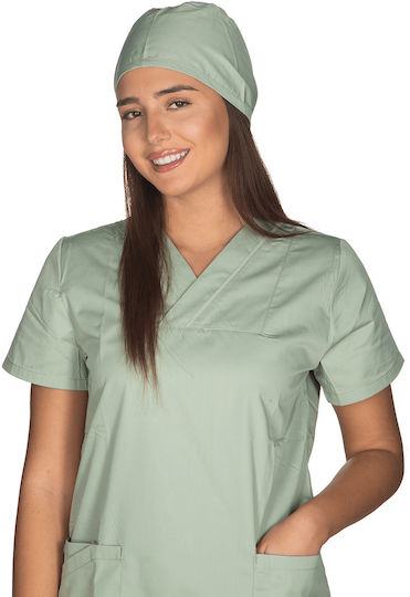 Alezi Unisex Green Surgical Cap Cotton and Polyester