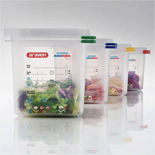 Hermetica Gastronorm Pan 1/2 Pp Airtight Container With Lid 6.5L 325x265x100mm Araven Araven-03033