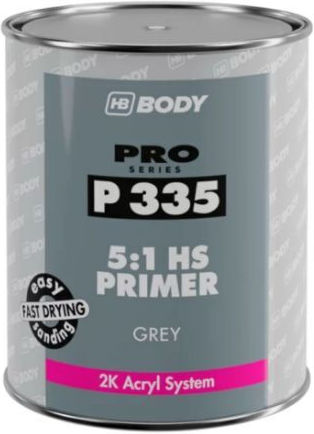 HB Body P335 5:1 HS Filling Primer Αστάρι Λευκό Κατάλληλο για Μέταλλο / Πλαστικό - PVC 1lt