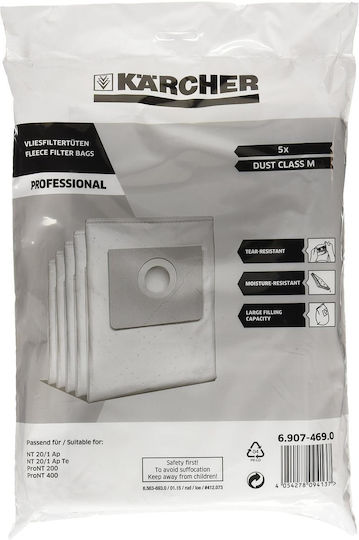 Karcher Vacuum Cleaner Bags 5pcs Compatible with Vacuum Cleaner Karcher