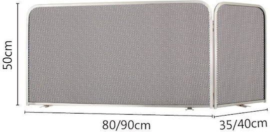 Zogometal Μεταλλικό Προστατευτικό Τζακιού 80x50cm Μπρούτζινο