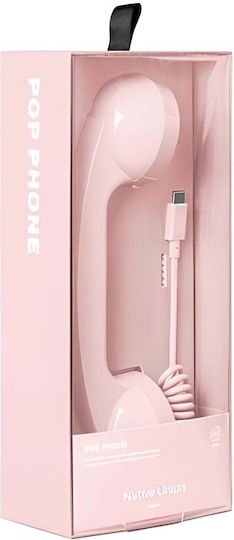 Native Union Pop Retro Usb-c Phone Microphone Calls Pink