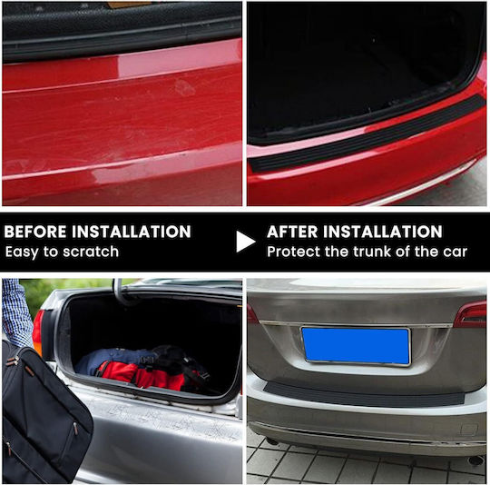 Flexible Protective Strip Car Rear Bumper Silicone 104x8 Cm 6 Mm Thick Black