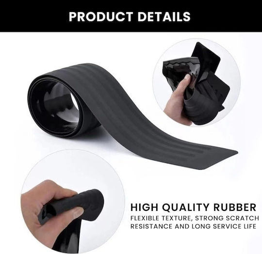 Flexible Protective Strip Car Rear Bumper Silicone 104x8 Cm 6 Mm Thick Black