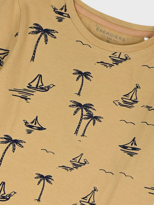 Kids Short-Sleeved Blouse Tabac Brown
