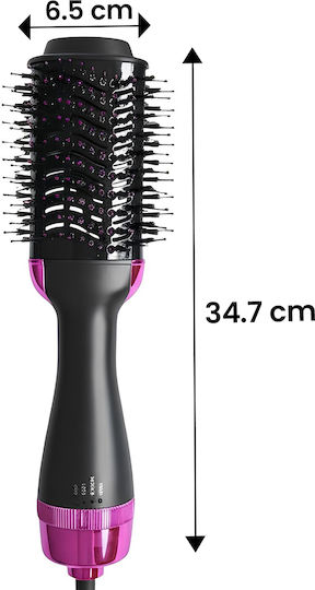 Avizar Multifunktionale Elektrische Haarbürste 650w Schnelles Trocknen Styling Schwarz