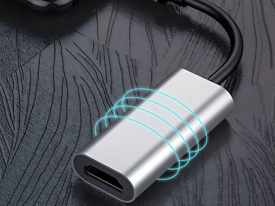 Convertor USB-C / HDMI Masculin la HDMI / USB-C Feminin Gri 1 Bucată ZK16343QWS6