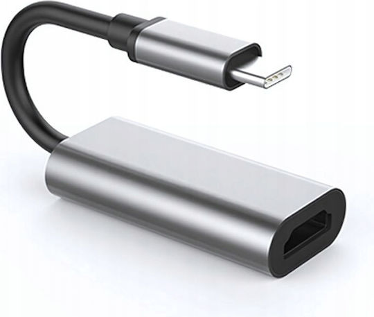 Convertor USB-C / HDMI Masculin la HDMI / USB-C Feminin Gri 1 Bucată ZK16343QWS6