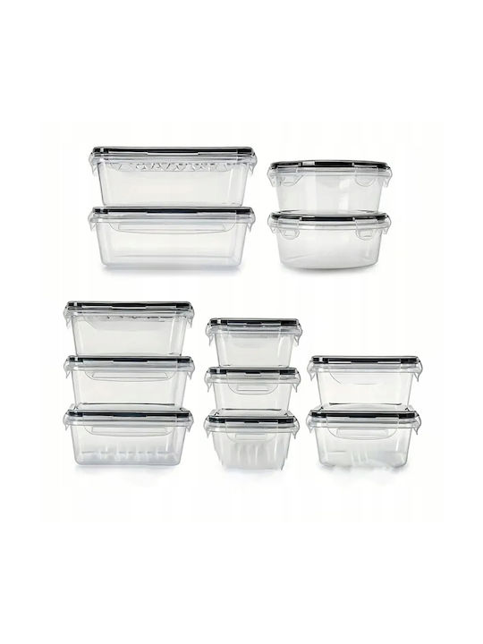 Set Cutii De Prânz Din Plastic Transparente 5cm 12 Bucăți