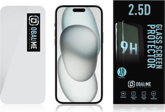Obal:Me 2.5D 0.33mm Tempered Glass 10τμχ (Apple Iphone 15/16)