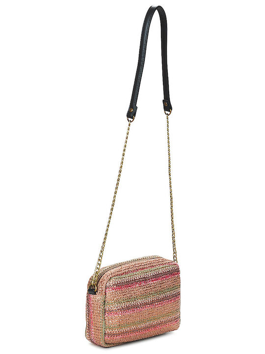 Women's Shoulder Bag Taupe Grey Gold