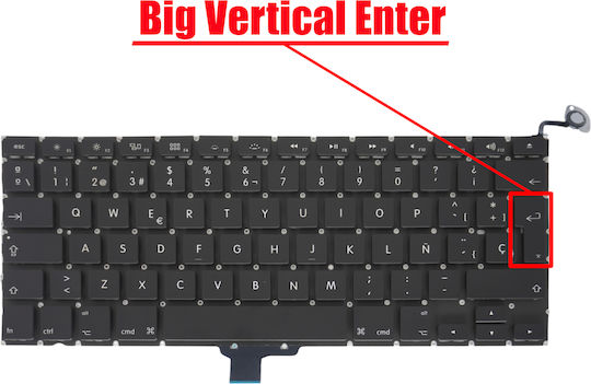 Spanish Laptop Keyboard For Apple Macbook Pro 13" A1278 2009-2012 604-2948 If163-061-1 661-6595 922-9773 Lt042abycbvka Es No Frame Backlit Black Code 40170esnofrbl