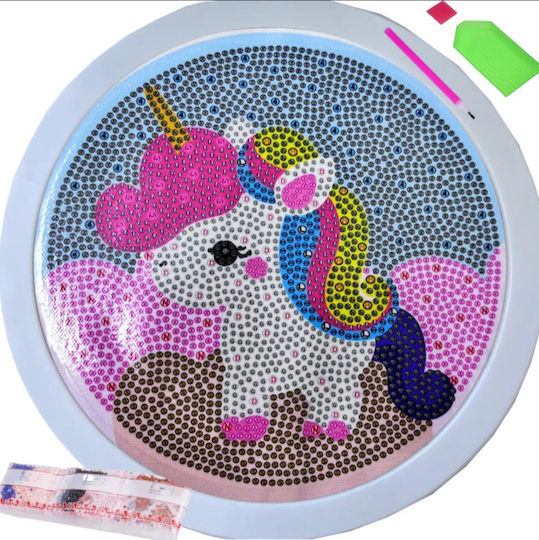 Rama Foto Mozaic Diamond Zola Rotund Design Unicorni 20 X 20 Cm