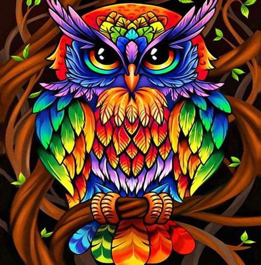 Diamond Mosaic Diamonds Zola Multicolored Abstract Owl Design 30 X 30