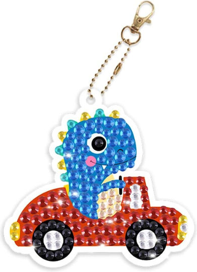 Set Breloc Mozaic Diamant Zola 15 Modele Dinozauri Pentru Copii Pietre Colorate Autocolante Multicolore