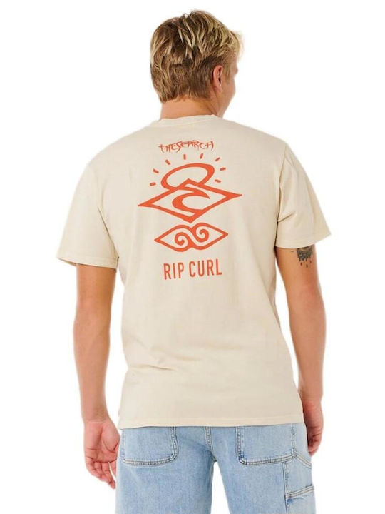 Herrenblusen Kurzarm T-Shirt in Ecru