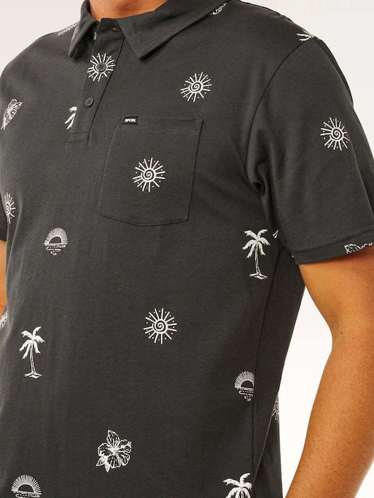 Polo T-shirt Washed Black