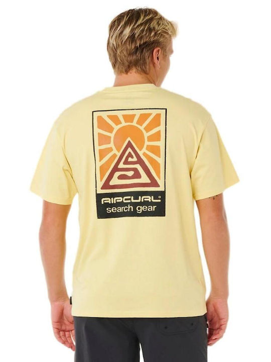 Herrenblusen Kurzarm T-Shirt In Gelb