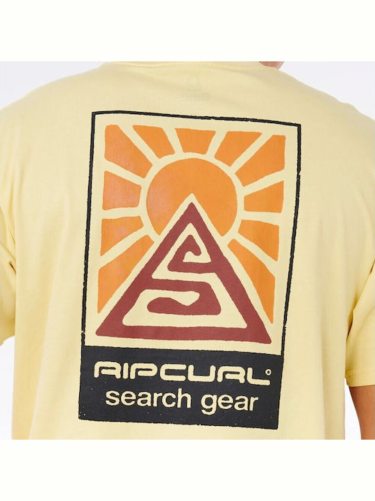Herrenblusen Kurzarm T-Shirt In Gelb