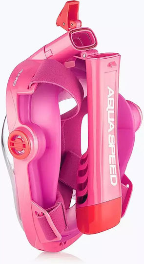 Aquaspeed Tauchmaske Silikon Vollgesicht Kinder Rosa