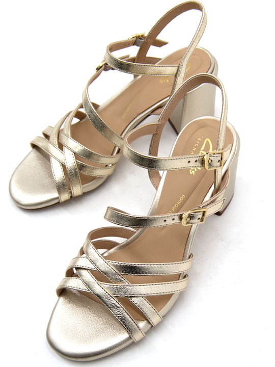 Ezoria Strap Sandals Gold