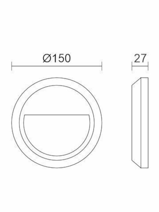 Spot Light Стенна Външна Таванна Лампа LED IP65 1.5W с Регулируемо Бяло Светлина
