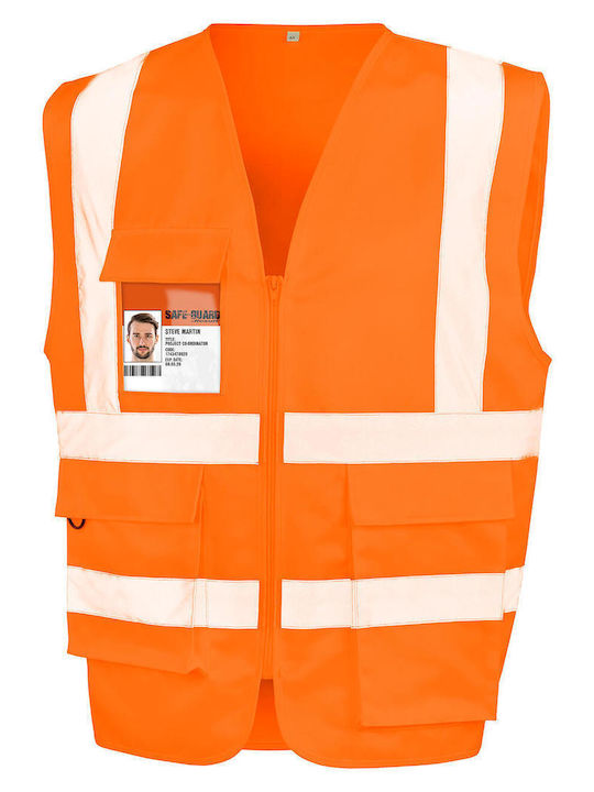 Result R477x Fluorescent Men's Work Vest Orange Result R477x Fluorescent Men's Work Vest Orange