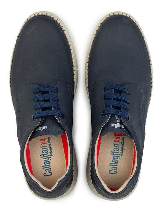 Men's Leather Casual Shoes Blue
