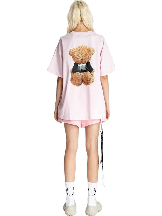 Mod Wave Movement Women's Oversized Pink T-shirt
