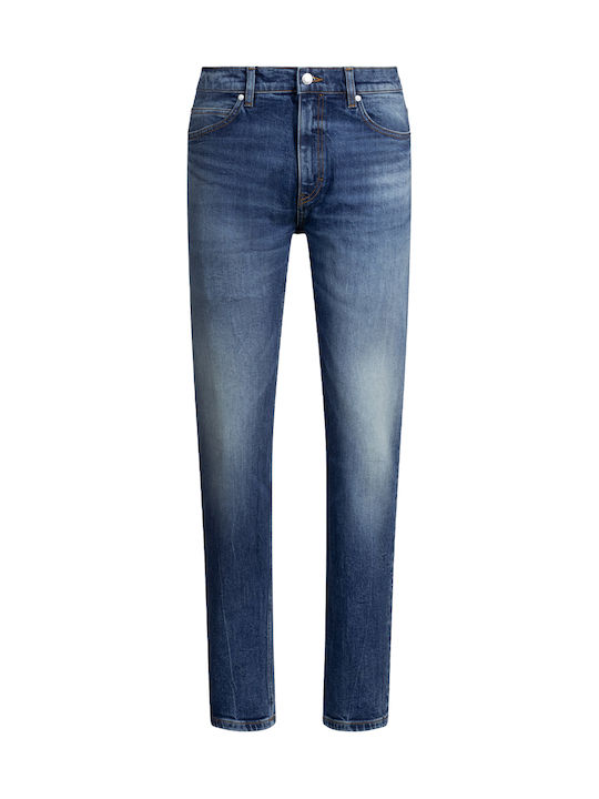 708 Ανδρικό Παντελόνι Τζιν με Slim Εφαρμογή Blue