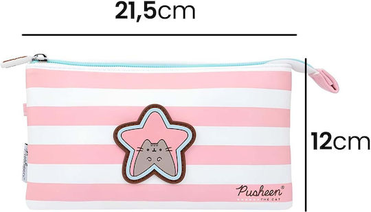 Pusheen Pusheen Penar Machiaj Foodie Colectie 3 Compartimente Alb Roz