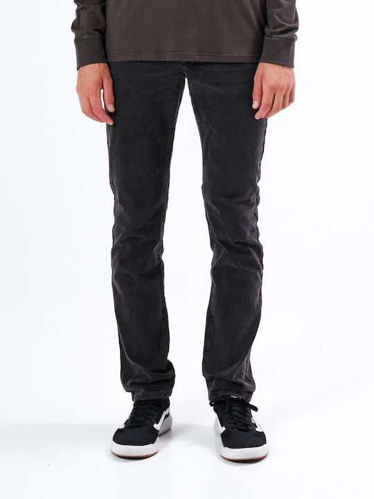 Men's Elastic Jeans Pants with Regular Fit Black